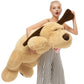Maogolan 51'' Giant Dog Plush, Life Size Large Stuffed Animal Dog, Fluffy And Cuddly Stuffed Puppy Stuffed Animal Throw Pillow T
