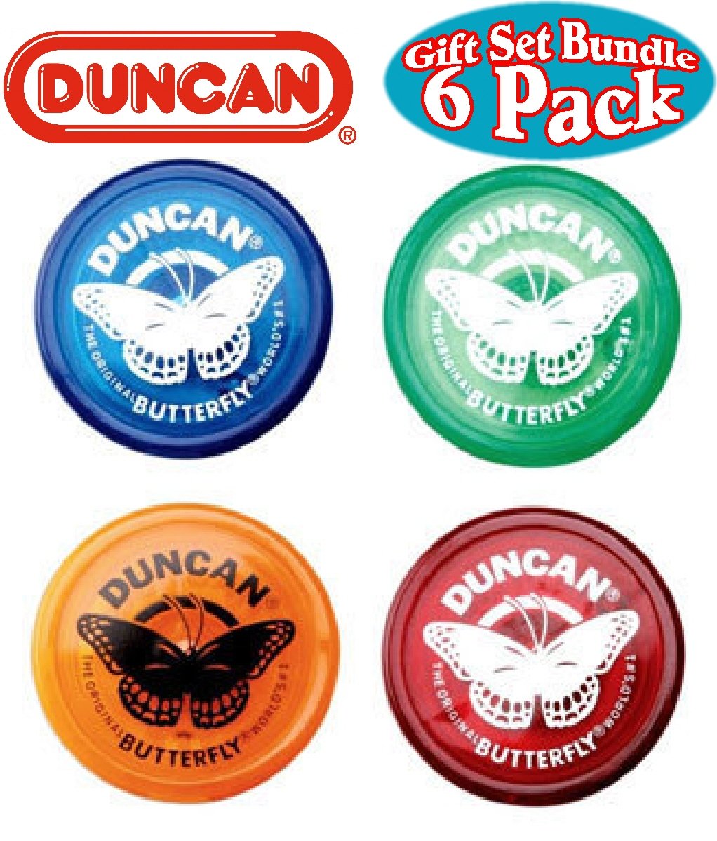 Duncan Yo-Yo Butterfly Gift Set Bundle - 6 Pack (Assorted Colors)