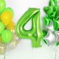 Green Number 4 Balloon 40 Inch, Big Large Foil Helium Number Balloons, Jumbo Giant Mylar Number 4 Balloons For 4 Year Old Birthd
