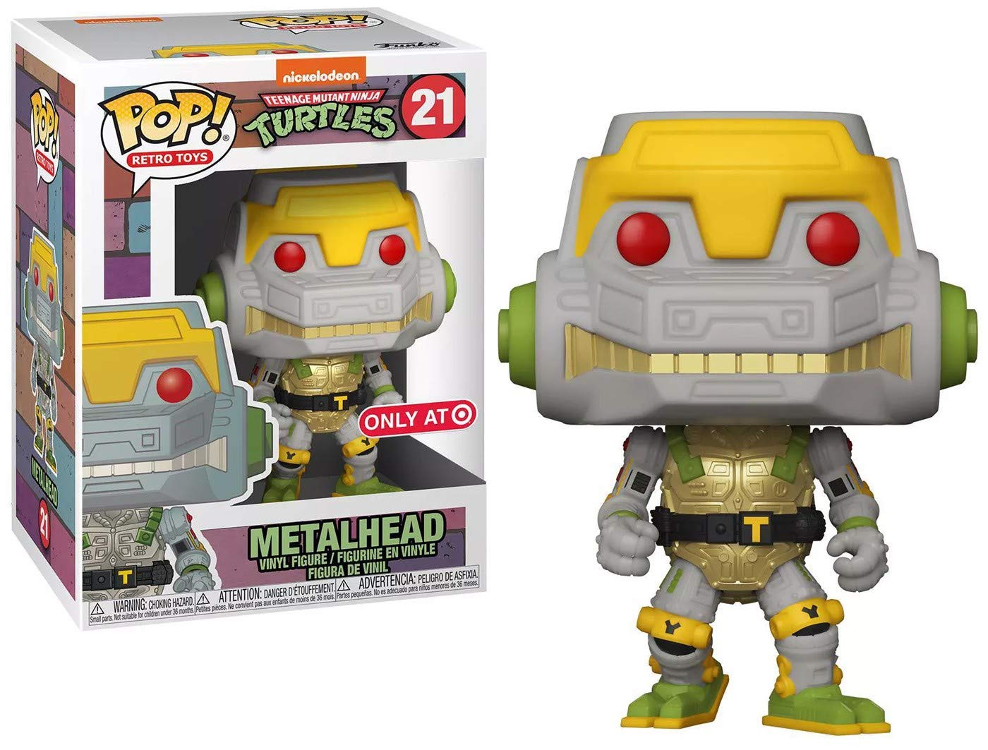 Funko Pop! TMNT Exclusive Metalhead #21 - Vinyl Figure, Metallic Silver/Gunmetal Finish