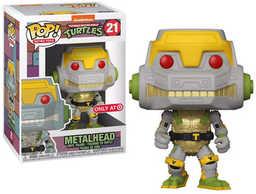 Funko Pop! TMNT Exclusive Metalhead #21 - Vinyl Figure, Metallic Silver/Gunmetal Finish