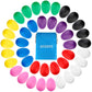 Augshy 40Pcs Plastic Egg Shakers Percussion Musical Maracas Easter Eggs With A Storage Bag For Music Learning Diy Painting(8