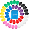 Augshy 40Pcs Plastic Egg Shakers Percussion Musical Maracas Easter Eggs With A Storage Bag For Music Learning Diy Painting(8