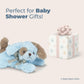 Bearington Baby Lil' Waggles Plush Blue Puppy Rattle - 8" Stuffed Animal