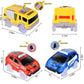 INLAIER Light Up Toy Cars - 5 LED Flashing Racing Car Track Accessories - Yellow - Compatible with Magic Tracks (3 Pack)