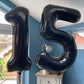 LHOAVWE 40 Inch Black 15 Foil Mylar Helium Number Balloons - Jumbo 15th Birthday Party Decorations