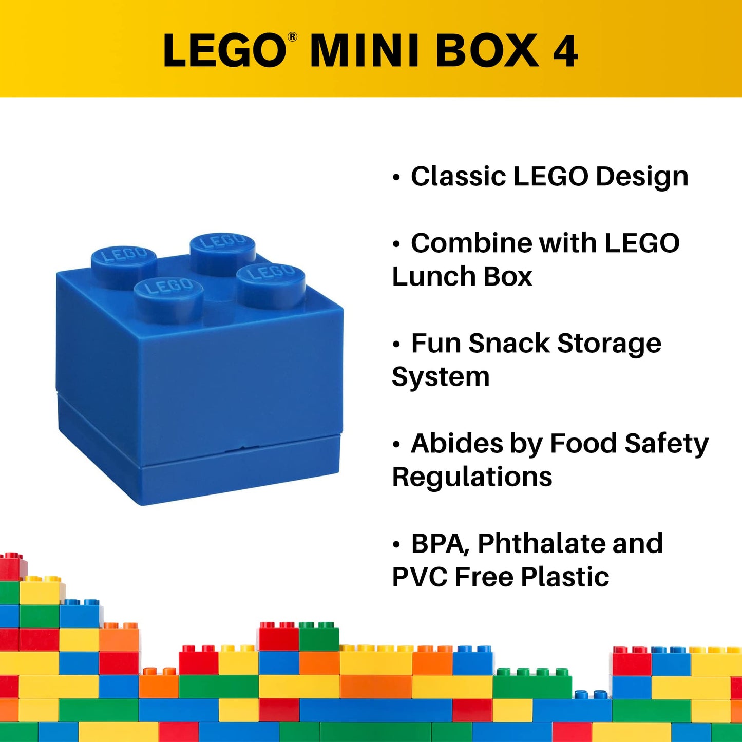 Room Copenhagen Lego Mini Box, Brick 4, Blue