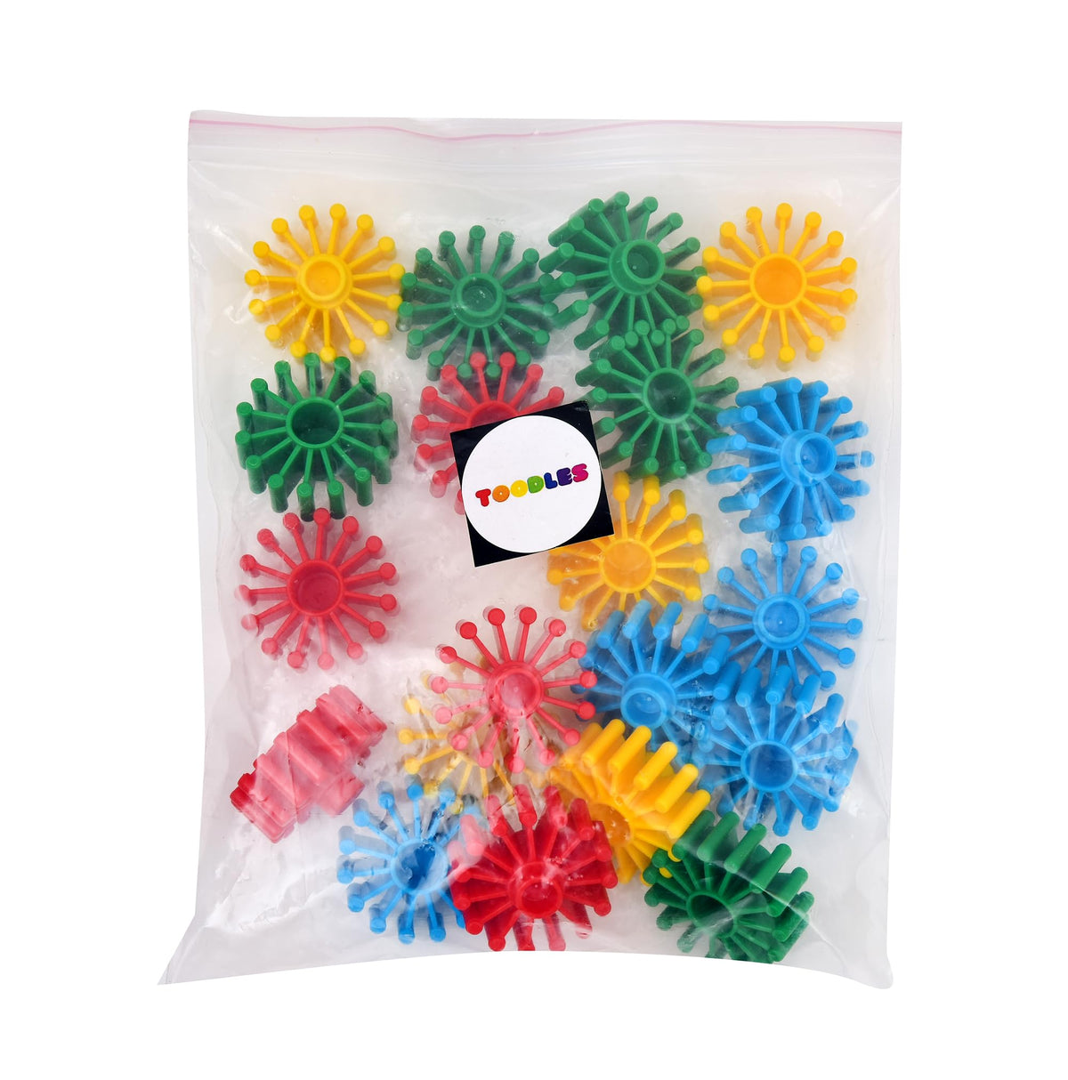 Toodles Colourful Plastic CircleShaped Star Links  Colors For Creative Play And Crafting Pack Of 20