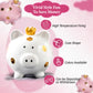 Yjnsft Piggy Bank For Girls, Small Ceramic Toddler Money Saving Bank For Boys, Porcelain Decor Coin Box, Little Decoration Pig Money Container, Unique Birthday Christmas New Year Gift For Kids (White)