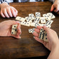 Noamus 56 Pcs Dominoes Set For Adults, Professional Domino Tiles With Spinner, Double 6 In 2 Portable Wooden Case, 28 Tiles Domi