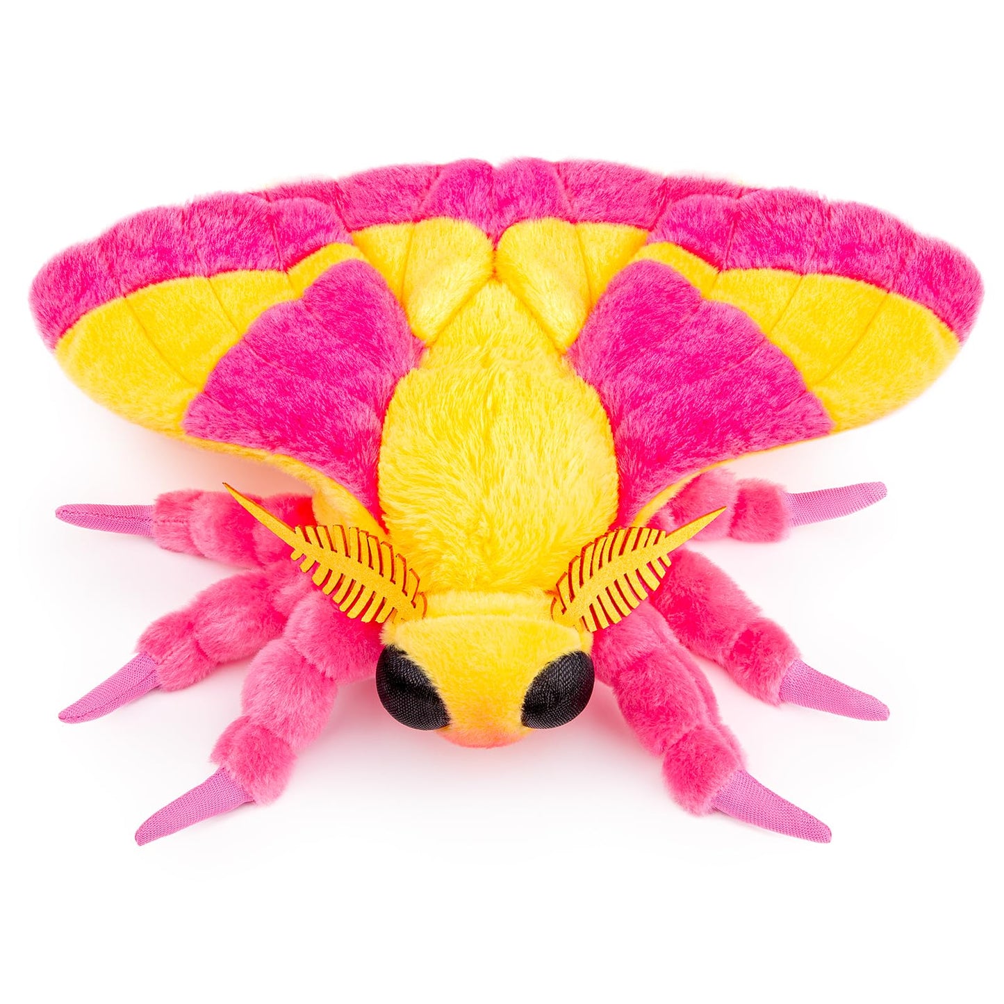 ZHONGXIN MADE Rosy Maple Moth Plush Toy - Realistic 11in Soft Pink Wings, Polyester