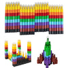 Huji Stacking Buildable 8 Colors Crayons Set, Connect Stack And Build Sideways And Up, Favorite Toys Kids Children Party Favors School Supplies Safe Non-Toxic, Easy To Hold (24)