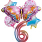 Butterfly Balloons 6th Birthday Decorations for Girls, Butterfly Birthday Party Supplies Fairy Pink Princess Groovy Party Suppli