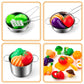 Tigerhu 26PCS Play Kitchen Accessories, Kitchen Pretend Play Cooking Toys w/ Stainless Steel Cookware, Apron & Chef Hat,Pots and