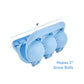 Superio Snowball Maker Triple Balls Mold, Kid Snow Toy Light Blue Triple Mold Snowballs Maker, outdoor Winter Fun, Sand Mold