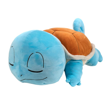Pokemon 18-inch Plush Sleeping Squirtle - Soft Polyester Cuddly Toy for Travel, Naps, and Playtime - Model PKW2529