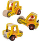 Wooden Push Car Toys For Infants 12-18 Months, 2 Pcs Baby Vehicle Toys Hand Push Car Toys For 1 2 Year Old Boys Girls (Cement Truck + Road Roller Car)
