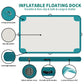 Inflatable Dock, 10X6 Ft Inflatable Floating Dock Platform For Lake Floating Island Rafts With None-Slip Surface, Air Pump, Carr