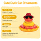 wonuu Car Duck Rubber Duck Car Ornaments Duck Car Dashboard Decorations with Cute Headband Swim Ring Necklace Sunglasses, A-Top