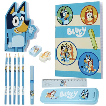 Bluey Stationery Set For Kids Notebook Colouring Pencils Pencil Case Pen Ruler Eraser Preschool Nursery Gifts For Kids