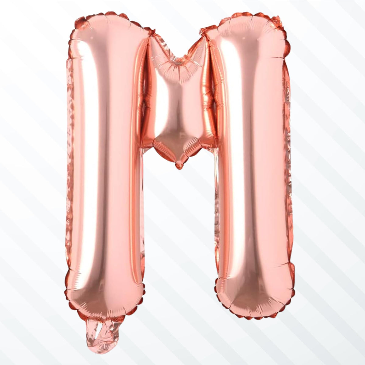Flyloons Rose Gold M Alphabets Letter Foil Balloons Perfect for Birthday Decoration Items, Anniversary, Bachelorette, Wedding, F