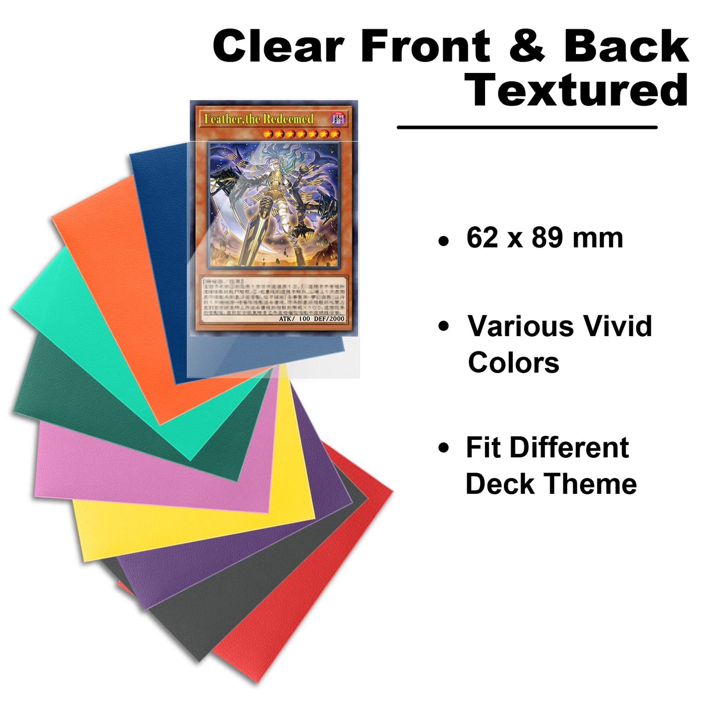 Clear Yu-gi-oh Card Sleeve 200 Pack  Japanese Small Card Sleeves Photocard Sleeves 62x89mm  Back Textured Perfect Shuffling  Protect Your Japanese Sized Trading Cards Kpop Photocard Never Tear