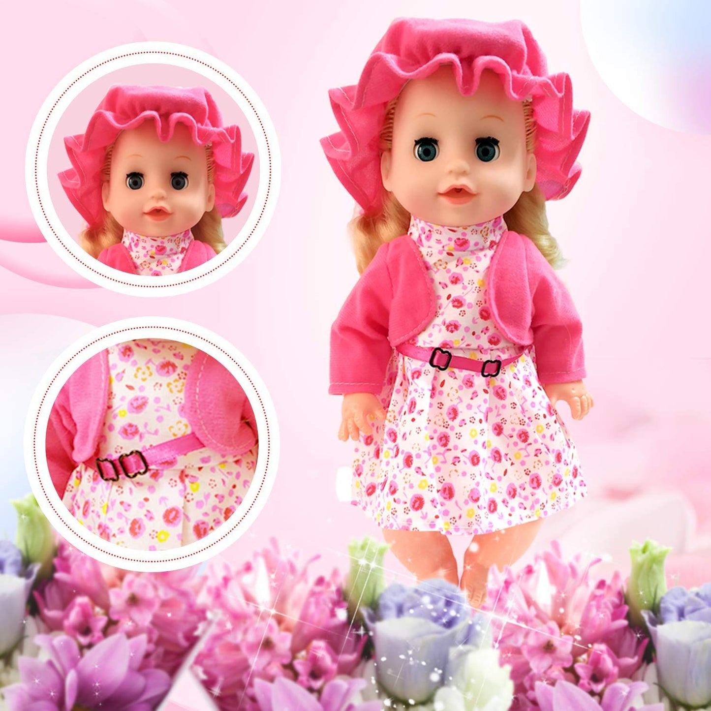 Artst Doll Clothes,12 Inch Baby Doll Clothes[6 Sets](Include 4 Hats + 1 Bowknot ) For 10 Inch Dolls /11 Inch Baby Dolls/ 12 Inch Baby Dolls