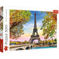 Trefl 500 Piece Jigsaw Puzzle - Romantic Paris, 19"x13", Multicolor, Model 37330, Fun for Adults & Kids 10+