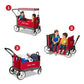 Radio Flyer Red Stroller Wagon with 5-Point Harness, Rear Brake & Push Pull Handle - Ideal for Family Outings