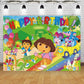 Maijoeyy Explorer Cartoon Theme Birthday Party Backdrop, 7x5ft Vinyl, Random Color, Model BY-201904023-D-XZ