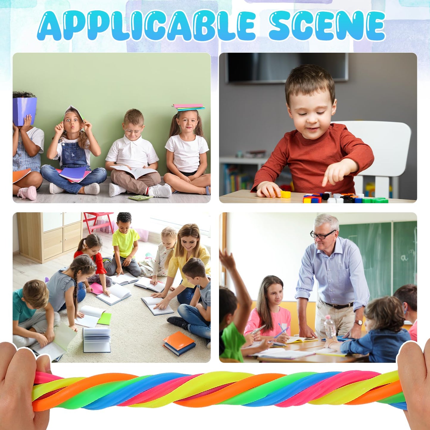 String Noodles Larger Stretchy Toys 36 Packs Stress Strings Toys For Kids Adults Concentration For School Gifts