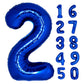 40 Inch Giant Navy Blue Number 2 Balloon, Helium Mylar Foil Number Balloons For Birthday Party, 2Nd Birthday Decorations For Kid
