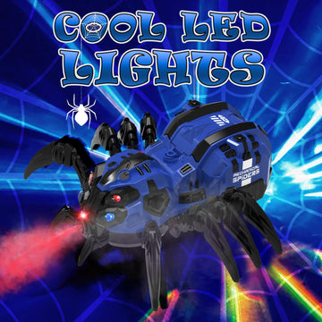Remote Control Spider Toy, Robot Spider With 2.4 Ghz Remote Controller, Rc Spider Robot With Spray/Lights/Music, Realistic Spide