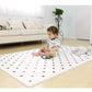 TCBunny Extra Large Baby Foam Play Mat - 4FT x 6FT Non-Toxic EVA Puzzle Mat (White with Black Cross) - Model jrcb-109
