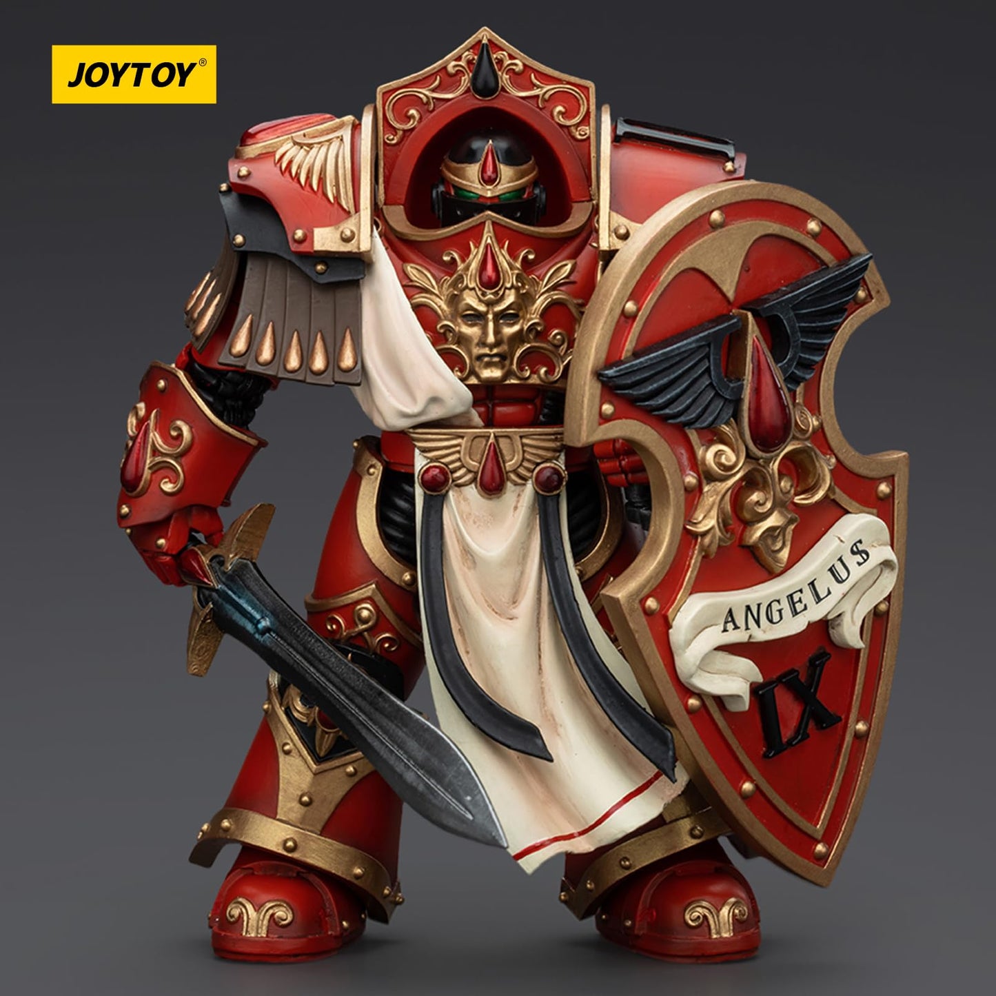 JOYTOY Warhammer 40k Blood Angels, 1/18 Blood Angels Crimson Paladins Squad Crimson Paladin 3 Action Figure Collect Model