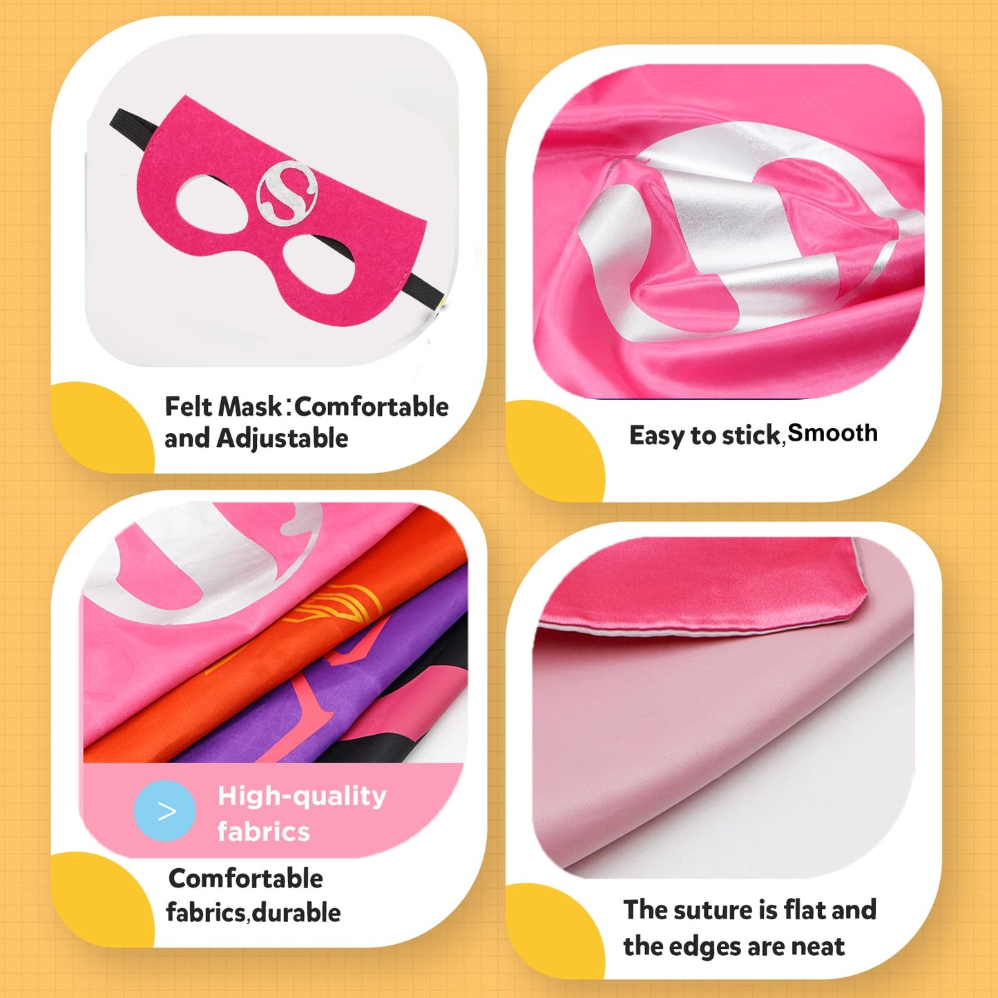 Karazzo Superhero Capes Set And Wristbands Kids Costumes Halloween Christmas Cosplay Dress Up Gift For Boys Girls 4Pcs For Girls