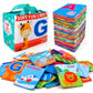Mini Tudou 26 Pcs Baby Soft Alphabet Cards, Abc Learning Flash Cards With Storage Bag, Washable Soft Letter Early Educational Toy For Babies Infants Toddlers Boys And Girls 0 1 2 3 Years Old
