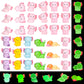GGSTDDUP 36 Pcs Luminous Mini Resin Axolotls  Tiny Axolotl Miniature Figures Glow in The Dark Axolotl Charm Ornament for DIY Fairy Garden Dollhouse Landscape Aquarium (12 Styles)