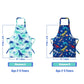 Wernnsai 2 Pack Kids Aprons - Dinosaur Kids Art Aprons For Boys Waterproof Toddler Chef Aprons Cooking Baking Painting Gardening Apron For Kids With Pocket Kitchen Classroom Art Smocks Age 2-5 Years