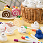White Blank Rubber Ducks Diy, Float Bath Toy Squeaky Duckies With Waterproof Color Pens For Birthday Party Favors, Easter Party