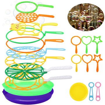 Big Bubble Wands Set Bubble Party Pack Bulk, Funny Bubble Toy Bubble Making Toys For Outdoor, Big Bubble Wands Bulk For All Age People Bubbles Party Favors Supplies