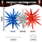 6PCS Star Balloons, 22Inch Blue Red and Silver Star Balloon Explosion Foil Balloons Cone Spike Balloon for Birthday Graduation P