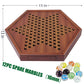 Vamslove Chinese Checkers 15' Large Upgraded Version Wooden Game Board, 16Mm 60+12 Colorful Glass Marbles, Easy Grasping For Adults And Kids, W/Storage Drawer, Fun For Family Gathering