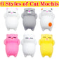 6 Pcs Cat Mochi Squishy Toys For Kids Party Favors, Animals Kawaii Squishies, Sensory Mini Mochi Toys For Kids, Fidget Bulk Toys