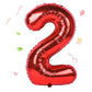 Smlpuame 40 Inch Number Balloon 0-9 Red Large Number 2 Balloons,Digital Balloons For Birthday Party Celebration Decorations Supp