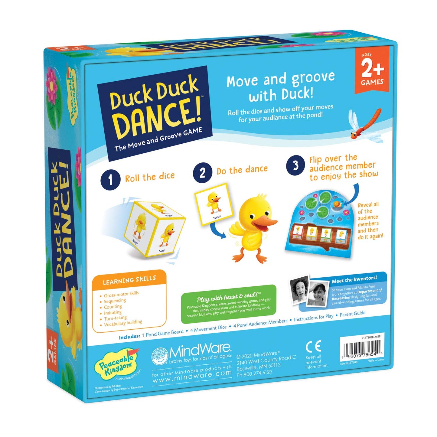 Peaceable Kingdom Games For Parents & Their 2-Year-Olds: Duck Duck Dance - Toddler & Preschool Board Game Of Moving Your Body & Following Directions