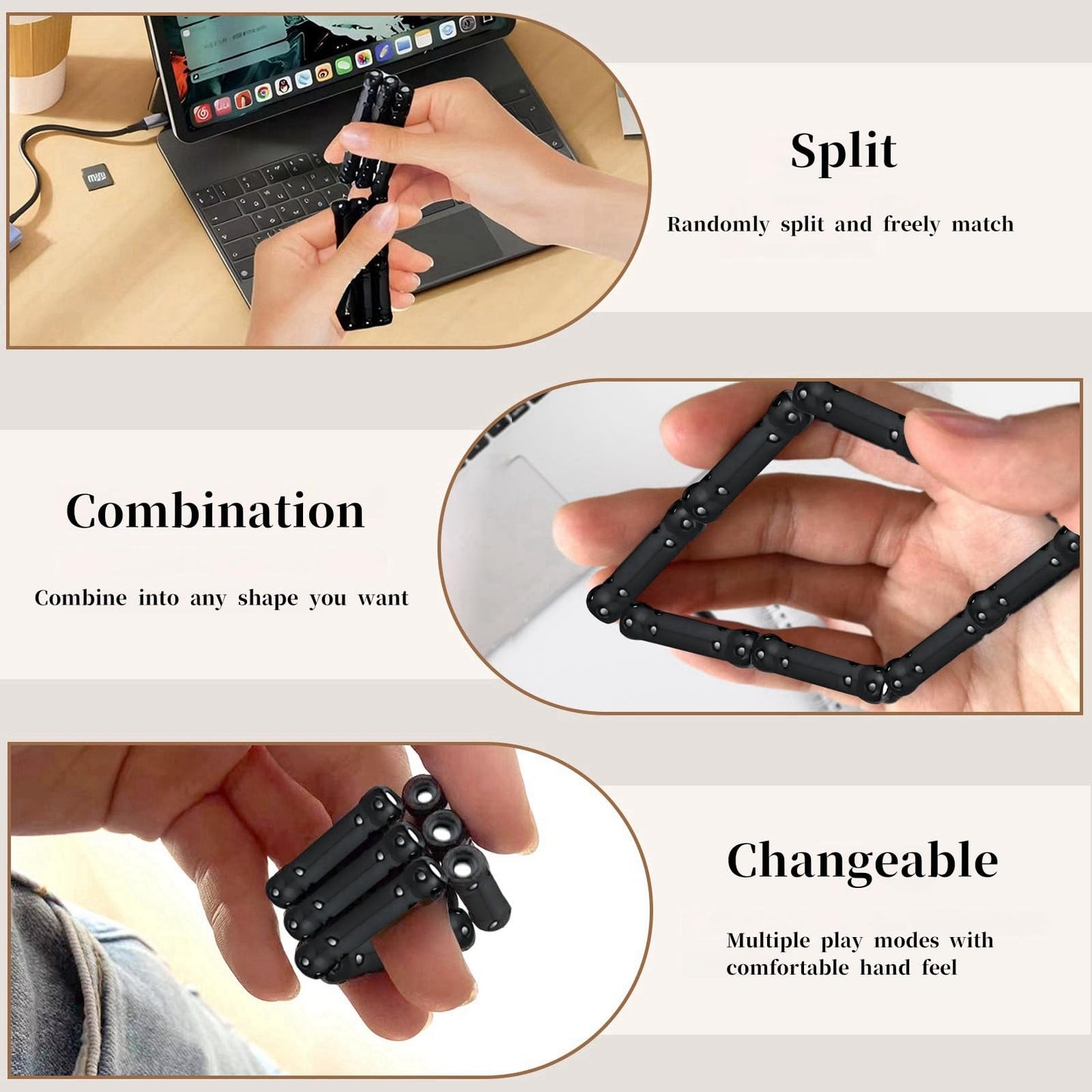 Set of 16 Magnetic Sticks Fidget Toys for mature-themeds Relieve Anxiety and get rid of Boredom Lightweight Design and Portable Magnetic Toys for mature-themeds mature-themed Gadgets for Finger Dexterity