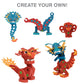 Bloco Toys Aqua & Pyro Dragons | Stem Toy | Legendary Mythical Creatures | Diy Building Construction Set (235 Pieces)