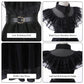 Cvnhmg Wednesday Costume Dress Kids Girls Black Cosplay Halloween Party Dress Up Gothic Costume With Accessories