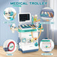 Sotodik Doctor Kit For Kids 28 Accessories Pretend Medical Station Set Mobile Cart With Lights,Thermometer, Stethoscope And Doct